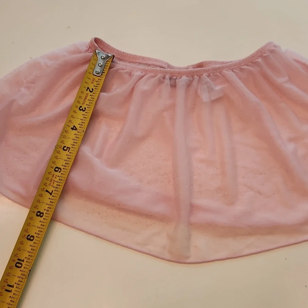 Jacques Moret Pink Glitter Ballet Sheer Skirt 6 7
